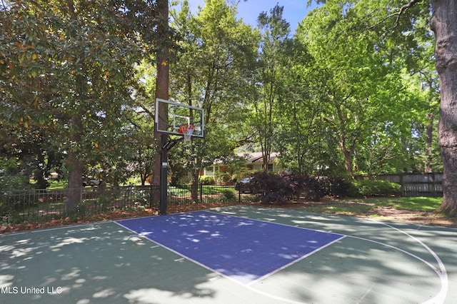 view of basketball court