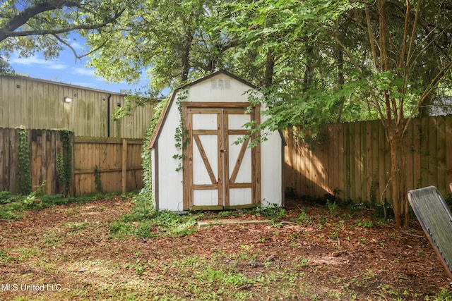 3306 Nottingham Rd, Ocean Springs, MS 39564 - view of shed with a fenced backyard