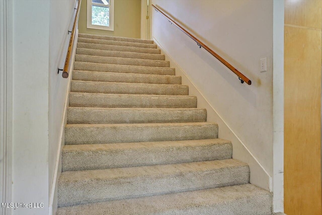 stairway with carpet