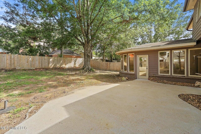 view of yard with a patio