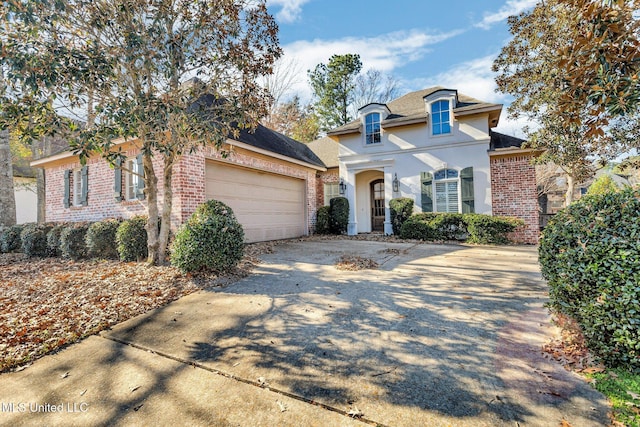 view of front of house featuring a garage