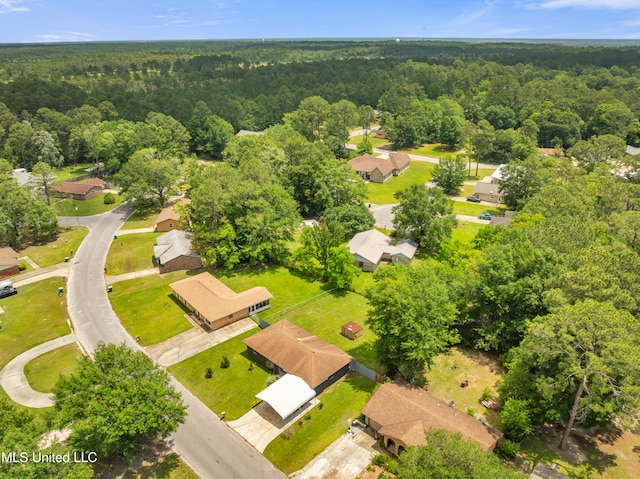 5608 Claresholm Dr, Gautier, MS 39553 - aerial view of property's location featuring a forest and nearby suburban area