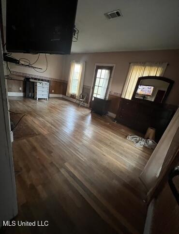 living room featuring hardwood / wood-style flooring