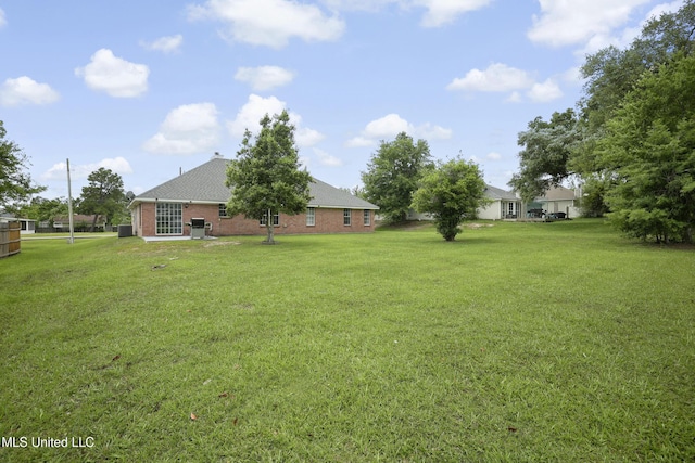 view of grassy yard