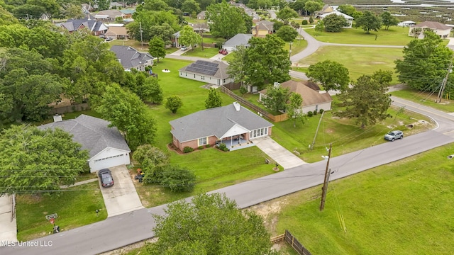 aerial view of residential area