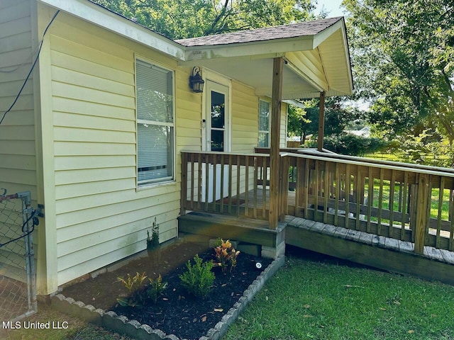 view of wooden deck