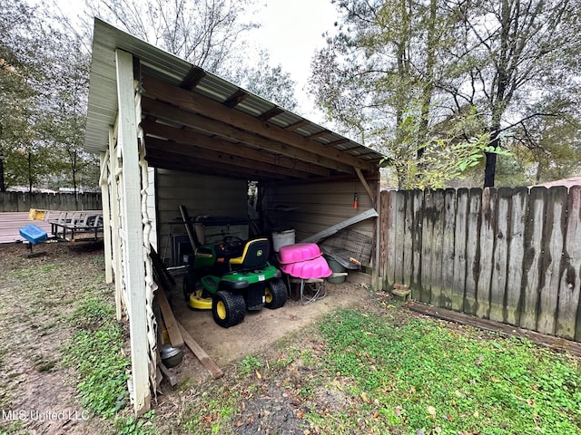 view of outdoor structure