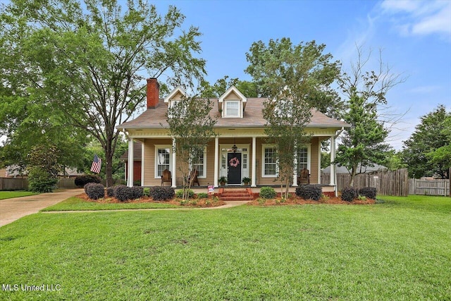 911 Tetbury Pl, Brandon, MS 39047 - cape cod home with covered porch and a chimney