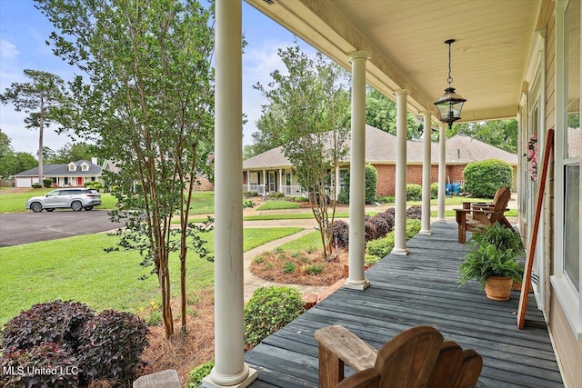 911 Tetbury Pl, Brandon, MS 39047 - view of patio with covered porch