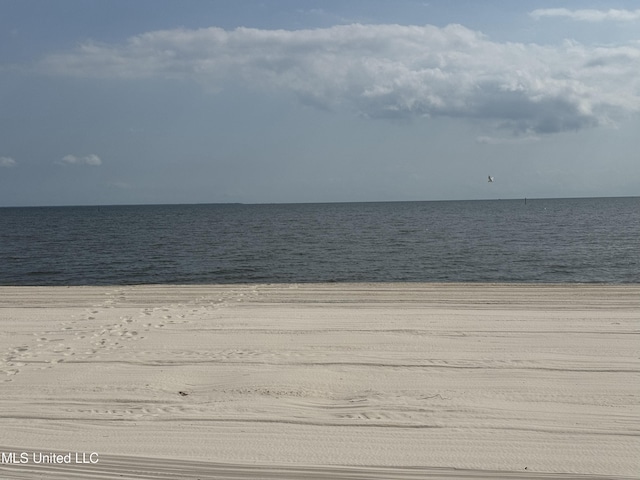 property view of water featuring a view of the beach