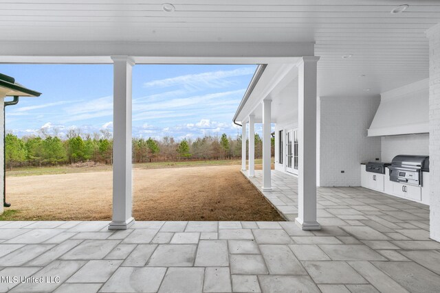 54 Windermere Blvd, Madison, MS 39110 - view of patio with grilling area, exterior kitchen, and french doors
