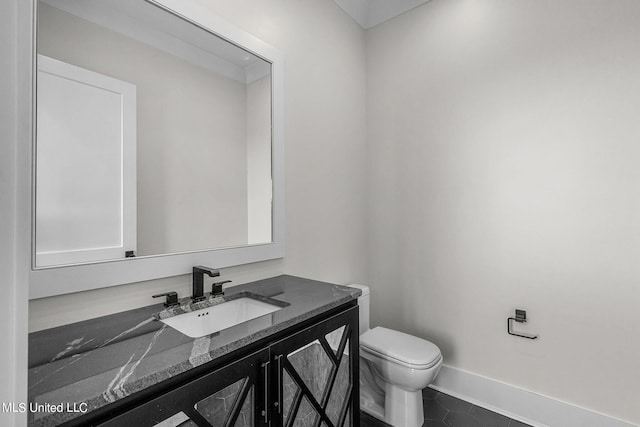 54 Windermere Blvd, Madison, MS 39110 - bathroom featuring toilet, vanity, baseboards, and tile patterned floors