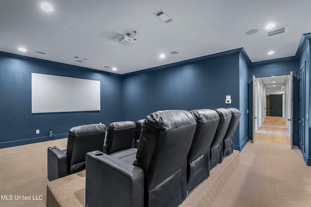 54 Windermere Blvd, Madison, MS 39110 - cinema featuring light carpet, recessed lighting, baseboards, and ornamental molding