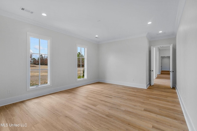 54 Windermere Blvd, Madison, MS 39110 - unfurnished room with crown molding, baseboards, light wood-style floors, and recessed lighting