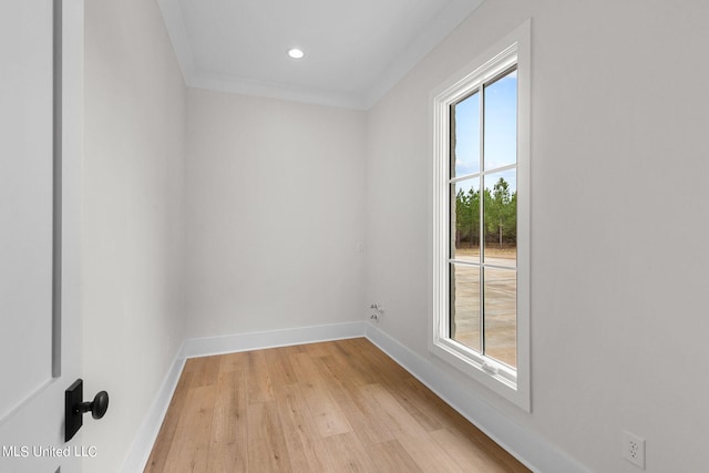 54 Windermere Blvd, Madison, MS 39110 - spare room featuring light wood-style flooring, baseboards, recessed lighting, and ornamental molding