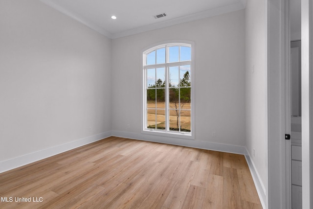 54 Windermere Blvd, Madison, MS 39110 - empty room with light wood finished floors, crown molding, baseboards, and recessed lighting