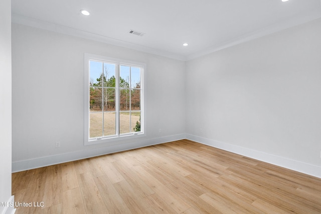 54 Windermere Blvd, Madison, MS 39110 - spare room featuring light wood-type flooring, baseboards, recessed lighting, and ornamental molding