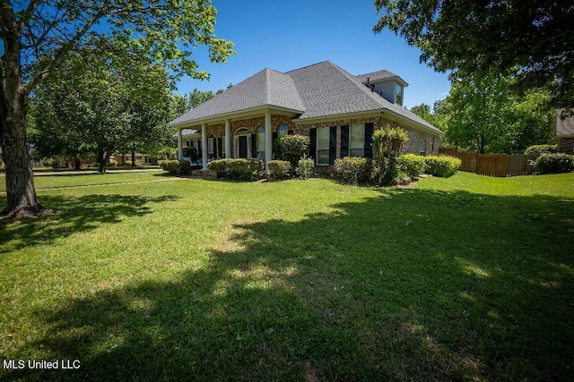 exterior space featuring a yard