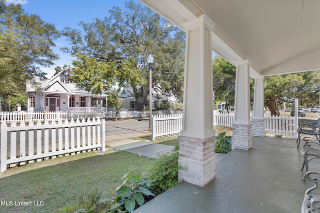 view of patio / terrace featuring a porch