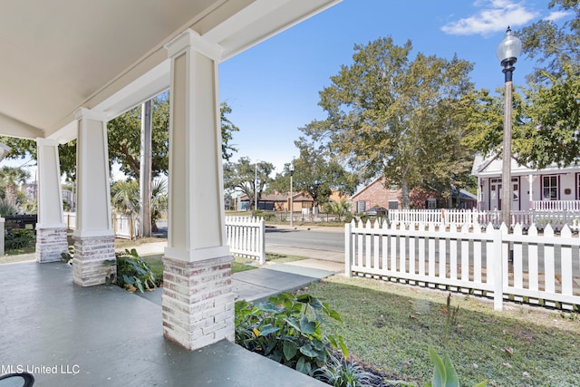 view of patio with covered porch