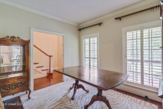 1507 W Flowers Rd, Terry, MS 39170 - home office featuring ornamental molding and wood finished floors