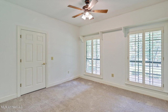 1507 W Flowers Rd, Terry, MS 39170 - spare room with a ceiling fan, carpet, and baseboards