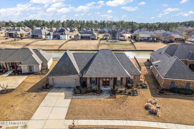 aerial view featuring a residential view