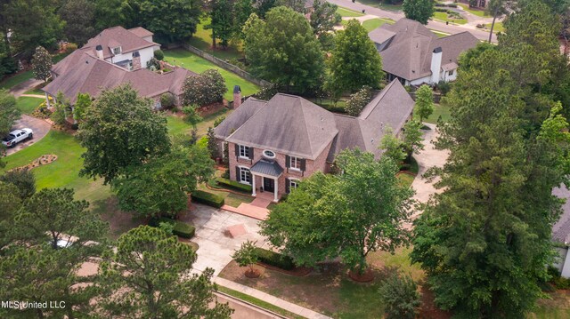 drone / aerial view with a residential view