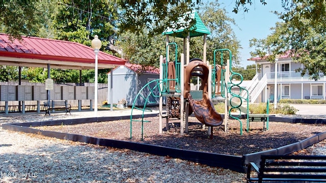 view of jungle gym