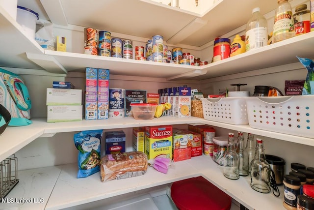 view of pantry