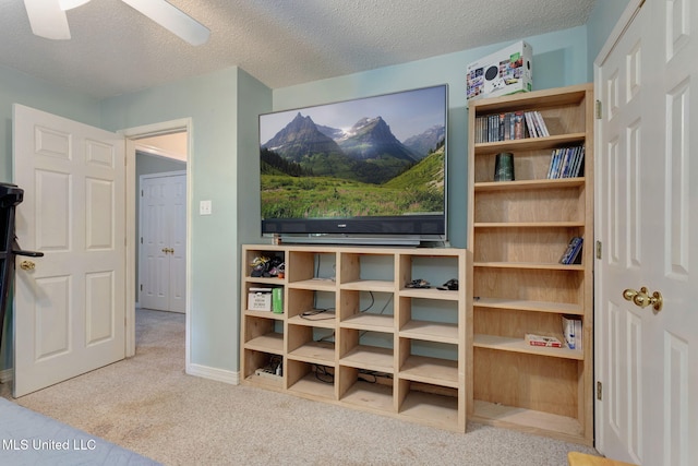 interior space featuring a textured ceiling
