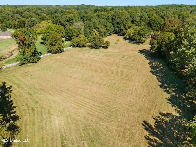 aerial view featuring a rural view