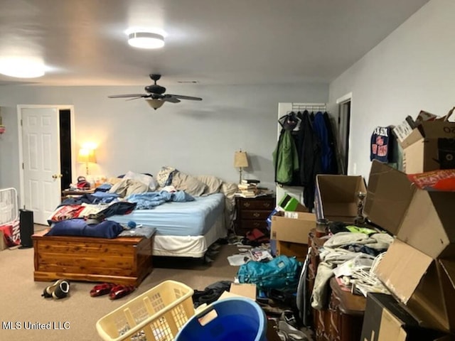 view of carpeted bedroom