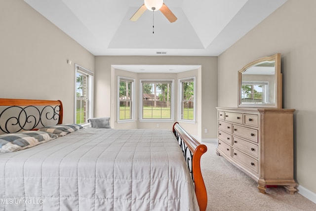 5110 Kensington Creek Dr, Southaven, MS 38672 - bedroom featuring carpet, a tray ceiling, and a ceiling fan