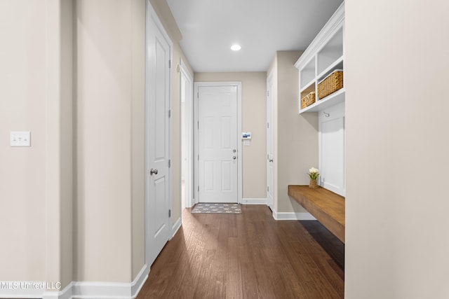 5110 Kensington Creek Dr, Southaven, MS 38672 - mudroom with dark wood finished floors and recessed lighting