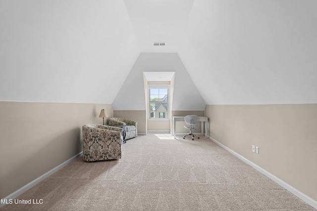 5110 Kensington Creek Dr, Southaven, MS 38672 - living area featuring carpet floors and lofted ceiling