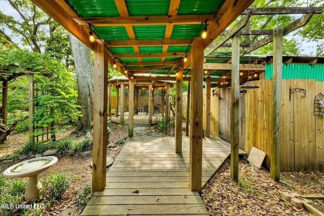 view of wooden terrace