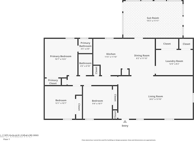 12082 Marlane Pl, Gulfport, MS 39503 - floor plan