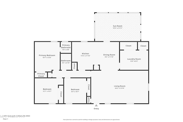12082 Marlane Pl, Gulfport, MS 39503 - floor plan