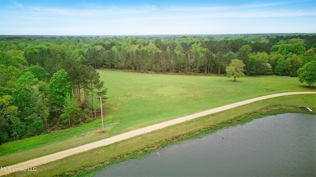 aerial view featuring a view of trees