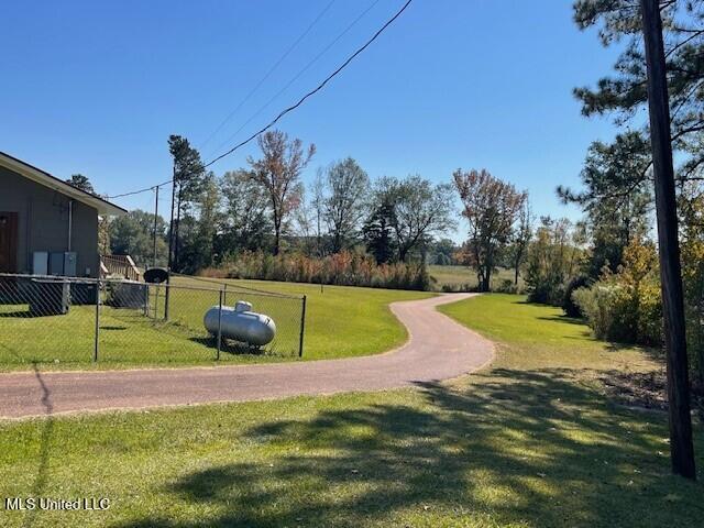 view of home's community with a yard