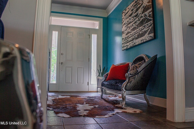 414 Spike Rdg, Canton, MS 39046 - tiled entrance foyer featuring ornamental molding and baseboards