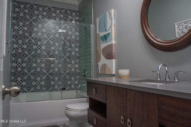 414 Spike Rdg, Canton, MS 39046 - full bath featuring toilet, vanity, washtub / shower combination, and crown molding