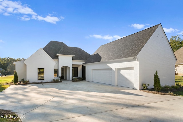 view of front of house featuring a garage