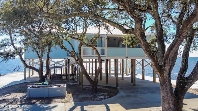 6717 Belle Fontaine Dr, Ocean Springs, MS 39564 - view of front of house with a water view