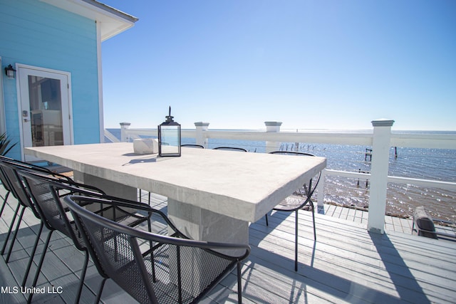 6717 Belle Fontaine Dr, Ocean Springs, MS 39564 - deck featuring a water view and outdoor dry bar