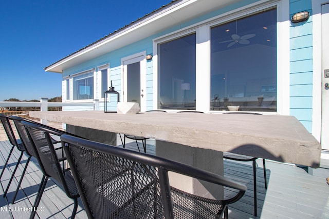 6717 Belle Fontaine Dr, Ocean Springs, MS 39564 - wooden deck featuring outdoor dry bar