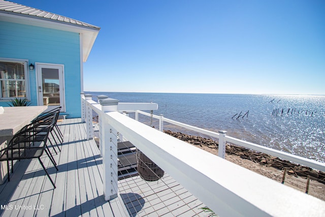 6717 Belle Fontaine Dr, Ocean Springs, MS 39564 - wooden deck with a water view