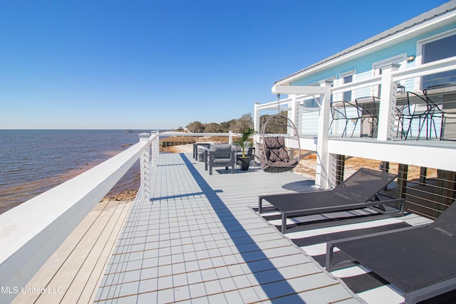6717 Belle Fontaine Dr, Ocean Springs, MS 39564 - deck with a water view