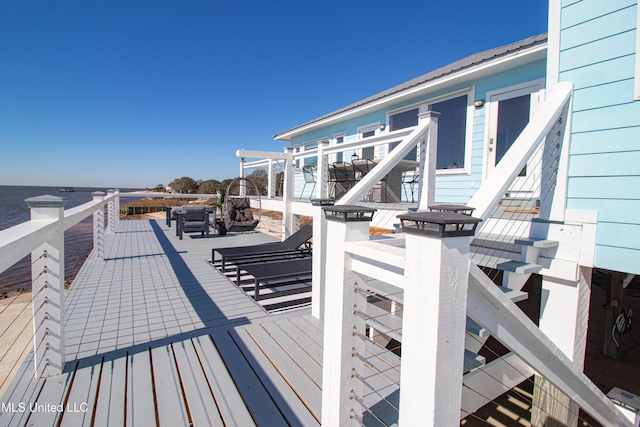 6717 Belle Fontaine Dr, Ocean Springs, MS 39564 - wooden terrace with an outdoor living space